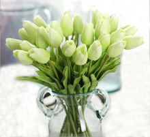 20 pçs/lote Real Toque PU Mini Tulipa Flores Artificiais Casamento Casa Decorativa Flores Decoração de Casa Flor 8 Cor (sem Vaso) 2024 - compre barato