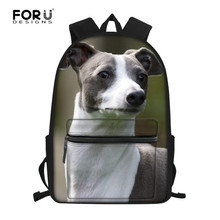 Forudesigns greyhound cão sacos de escola para meninas meninos ortopédicos crianças mochila crianças saco grau 1 - 6 mochila escolar 2024 - compre barato
