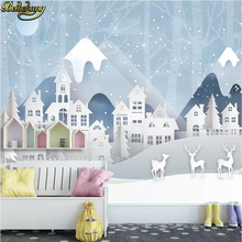 beibehang custom Cartoon Modern minimalist elk forest children's room Photo Wallpaper Photo Background 3D wall paper Living Room 2024 - buy cheap