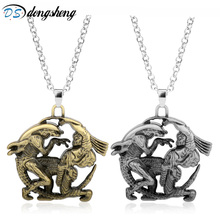 dongsheng Movie AVP Alien Covenant  Pendant Necklace Vintage Metal Jewelry High Quality Charms Pendants Link Chain Necklace -30 2024 - buy cheap