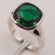 Simulated Emerald 925 Sterling Silver Ring Size 6 7 8 9 10 F656 Fashion Wholesale Jewelry Free Shipping 2024 - buy cheap