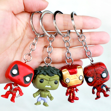 FUNKO 4Pcs/Set Marvel Iron Man Spiderman hulk Deadpool Keychain Vinyl Action Figure Collectible Model Toys for Children Gift 2024 - buy cheap