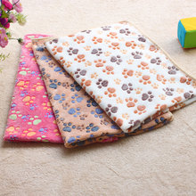 Cute Pet Small Large Warm Pet Paw Dog Puppy Cat Fleece Soft Blanket Beds Mat 2024 - buy cheap