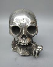 Chinese crafts white copper Skull head crafts statue 2024 - buy cheap