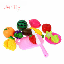 13Pcs DIY Pretend Play Fruit Cutting Kitchen Food Toys Cocina De Juguete Toy Pink Blue Girls Gift for Children 2024 - buy cheap