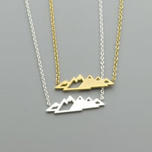 Wholesale 30pcs Stainless Steel Necklace Women Vintage Mountain Jewelry 2022 high quality Snow mountain necklace 2024 - buy cheap