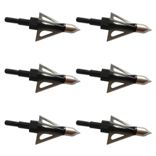 6Pcs Black Chase Broadhead 2 Blade 100Grain Screw on/off Tips for Carbon/Fiberglass/Aluminum Arrows Hunting 2024 - buy cheap