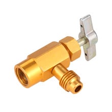 1Pc R-134a AC Refrigerant Tap Can Dispensing 1/2" ACME Thread Valve Tool Auto Car Air Conditioning Installation Brass Tap Mayitr 2024 - buy cheap