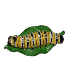 caterpillar insect jewelry trinket box ring organizer enamelled box pewter ornament novelty gift vintage decoration 2024 - buy cheap