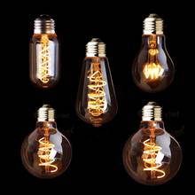 Retro Dimmable LED Edison Bulb E27 3W Gold Spiral Filament ST64 G125 Ampoule LED Lamp Incandescent Chandelier Decorative Lightin 2024 - buy cheap