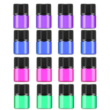 50pcs 1ml 2ml 3ml Perfume Sample Colorful Glass Bottle with Orifice Reducer and Cap Small Essential Oil Liquid Clear Vials 2024 - buy cheap