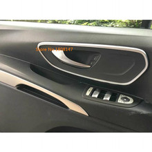 Car Body Cover Stick Trim ABS Door Inner Built Handle Bowl Frame 2pcs For Mercedes Benz Vito W447 2017 2018 2019 2024 - buy cheap