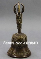 Старая бронзовая тибетская статуя Будды редкий колокольчик 2024 - купить недорого
