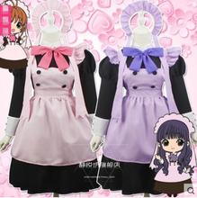 Anime CardCaptor SAKURA COSPLAY KINOMOTO SAKURA COS Halloween Party cosplay Lovely Cafe maid outfit Costumes 2024 - buy cheap