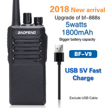 Baofeng-walkie-talkie BF-V9 de carga rápida, 5W, UHF, 400-470MHz, 16 canales, Ham, Radios portátiles, actualización de Radio bidireccional de BF-888S 2024 - compra barato