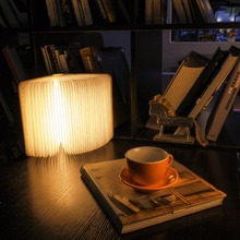 Luminária usb dobrável magnética, lâmpada noturna de mesa recarregável com led, luminária portátil para decoração de casa