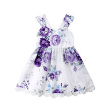 Summer Toddler Baby Kid Girls Dress Lace Flower Tutu Party Wedding Dresses For Girls Kid Clothes 2024 - buy cheap