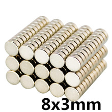 50pcs  8x3 mm N35 Super Strong Powerful Small Round Rare Earth Neodymium Magnets 8 mm x 3 mm 2024 - buy cheap