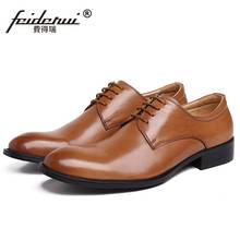 Classic Formal Man Derby Bridal Dress Office Shoes Genuine Leather Wedding Oxfords Luxury Brand Round Toe Men's Footwear XE98 2024 - buy cheap