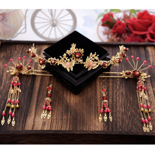 Chinese style costume tassel tiara hair pins suits wedding hair accessories 2024 - buy cheap