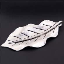 1PC New Arrived  Silver Color Big Leaf Charms Pendants DIY Necklace Jewelry Making Findings A2429 2024 - buy cheap