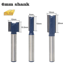 1PC 6mm Shank Straight Bit Double Flute Milling Cutter for Wood Tungsten Carbide Router Bit Woodwork Tool 2024 - buy cheap