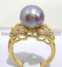 FREE SHIP >>Purple Pearl  Crystal Butterfly Ring size:6.7.8.9 2024 - buy cheap