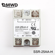 DMWD solid state relay SSR-25AA-H 25A  actually 80-250V AC TO 90-480V AC SSR 25AA H relay solid state Resistance Regulator 2024 - buy cheap