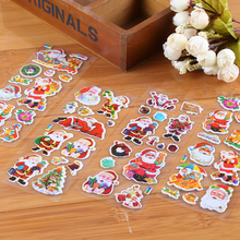 Classic Kids Toys Xmas Sticker Santa Claus Action Figure Christmas Home Decoration Toys for Children Notebook Sticker Ornaments 2024 - buy cheap