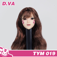 Cabeça de animação personalizada em escala ow 1/6, cabeça de soldado feminino dva, brinquedo de modelo de figura de ação de 12 polegadas 2024 - compre barato