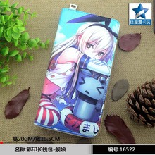 2016 Hot Selling Anime/Game Kantai Collection Colorful Long PU Wallet/Cell Phone Purse Printed with Shimakaze 2024 - buy cheap