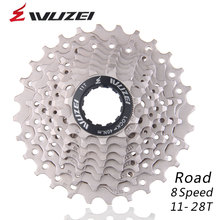 WUZEI 8S 16S 24S 11-28T Free Wheels Road Bicycle Flywheel Steel 8 Speed Cassette Sprocket 11-28T Compatible for Parts 2400 2300 2024 - buy cheap
