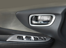 4 шт. для Nissan Murano 2015-2017 подлокотник для панели управления окон рамка наклейка/внутренняя дверная ручка рамка наклейка 2024 - купить недорого