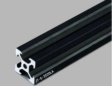 Perfil de extrusión de aluminio negro, corte aleatorio, 1000mm, 2020 ranura en V, Color negro 2024 - compra barato