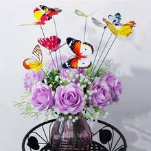 10 шт. Люминесцентная имитация бабочки, Садовая ваза, украшение, искусство, искусство 2024 - купить недорого