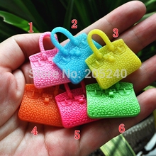 10Pcs 28*35 MM Handbag Charms Colorful Flatback Resin Bag Accessories for Jewelry Diy Making 2024 - buy cheap