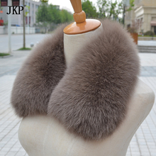 100% Real Fox Fur Scarf fashion Women real Fox Fur Collar  Scarf Genuine Natural Fox Fur Multicolor Scarves Collar 2024 - buy cheap
