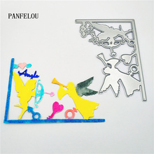 Panfelou anjo adorno scrapbooking, faça você mesmo, molde em relevo, cartão, molde de papel, stencils, perfurador, metal, cortes de páscoa 2024 - compre barato