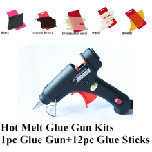hair glue gun/ 20w Hot Melt Glue Sticks 10*0.7cm 12pc Professional Hair Tools Kits 2024 - buy cheap