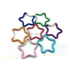 300pcs 5cm Outdoor Ring Aluminum Star Carabiner KeyChain Hook Clip Climbing Camping Outdoor Color Random Delivery 2024 - buy cheap
