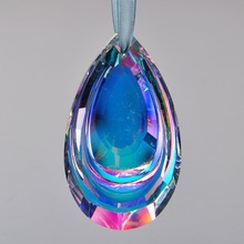 63mm Arco Iris Color lágrima cristal araña colgante piezas prismas Suncatcher Droplet costura boda centros de mesa Decoración 2024 - compra barato