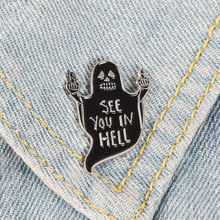 XEDZNew personality black horror demon badge brooch creative shirt backpack lapel sweater pin jewelry brooch friends gifts 2024 - buy cheap