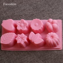 Facemile Flower Love heart Leaf Shape 3D Silicone cake Soap Ice cream Chocolate Mould DIY cupcake bakeware baking cake 51001 2024 - buy cheap