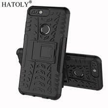 HATOLY-funda de silicona para Huawei Honor 7C Pro, carcasa de plástico duro con armadura Y7 Prime 2018, con soporte 2024 - compra barato