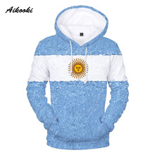 Aikooki Argentine National Flag 3D Hoodies Sweatshirts Men/Women Hooded 3D Print Argentina Flag Spring Winter Hoody Boys Coats 2024 - buy cheap