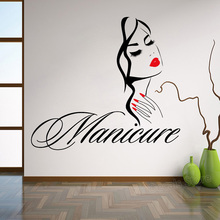 Manicure Wall Decal Beauty Salon Nail Salon Hand Girl Face Vinyl Sticker Home Decor Hairdresser Hairstyle Wall Stickers Z911 2024 - buy cheap