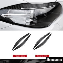 Carbon Fiber Headlights Eyebrows Eyelids for BMW F10 5 Series 2010-2016 Front Headlamp Eyebrows Trim Cover Accessories 2024 - buy cheap