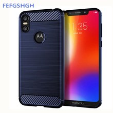 Carbon Fiber Cover For Motorola P30 Play Case Rubber Silicone Phone Cases For Motorola Moto One Back Case 2024 - buy cheap