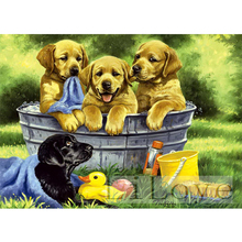 DIY Diamond Painting Cross Stitch Christmas tree and bird Mosaic Rhinestones Full Square Icon Diamond Embroidery Dog Decor FZ490 2024 - buy cheap