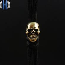 EDC Pendant Beads Paracord Brass Smile Skull Knife Beads Pure Copper DIY Flashlight Falls Rope Pendant Keychain Pendant 2024 - buy cheap